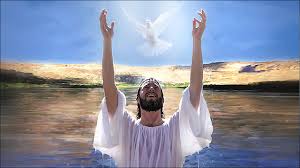 Baptême de Jésus avec une colombe